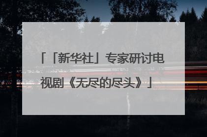 「新华社」专家研讨电视剧《无尽的尽头》