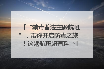 “禁毒普法主题航班”，带你开启防毒之旅！这趟航班超有料→