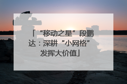 “移动之星”段鹏达：深耕“小网格” 发挥大价值