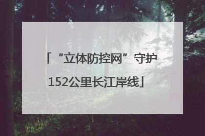 “立体防控网”守护152公里长江岸线