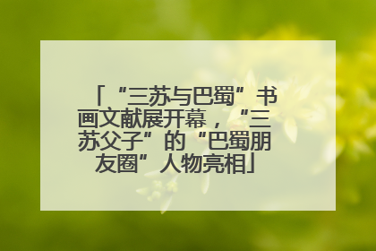 “三苏与巴蜀”书画文献展开幕，“三苏父子”的“巴蜀朋友圈”人物亮相