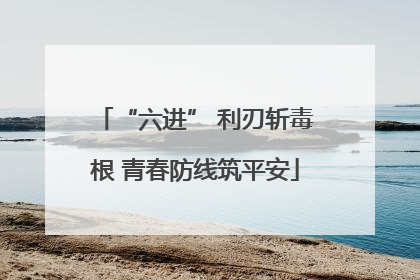 “六进” 利刃斩毒根 青春防线筑平安
