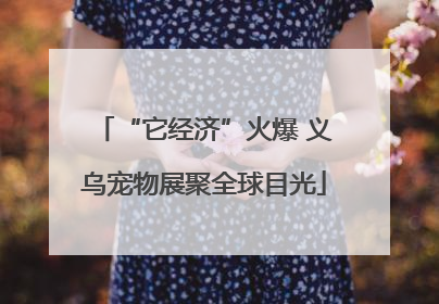 “它经济”火爆 义乌宠物展聚全球目光