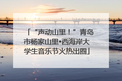“声动山里！”青岛市杨家山里•西海岸大学生音乐节火热出圈