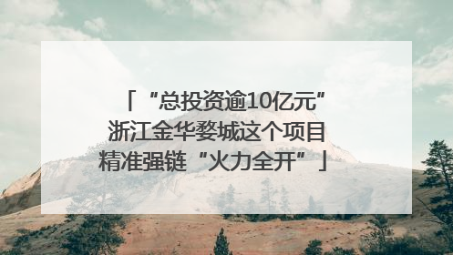 “总投资逾10亿元” 浙江金华婺城这个项目精准强链“火力全开”