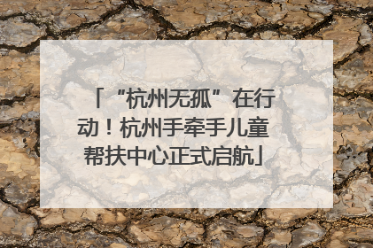“杭州无孤”在行动！杭州手牵手儿童帮扶中心正式启航