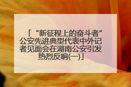 “新征程上的奋斗者”公安先进典型代表中外记者见面会在湖南公安引发热烈反响(一)