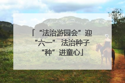 “法治游园会”迎“六一” 法治种子“种”进童心
