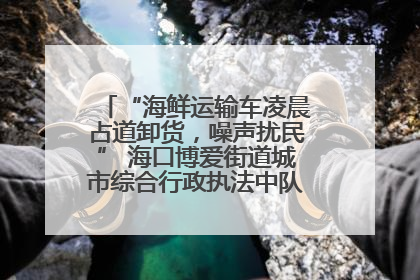 “海鲜运输车凌晨占道卸货，噪声扰民” 海口博爱街道城市综合行政执法中队：将联合交警加强长堤路一带巡逻