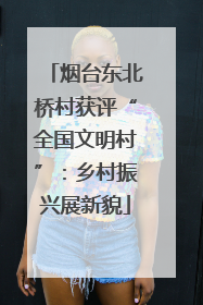 烟台东北桥村获评“全国文明村”：乡村振兴展新貌