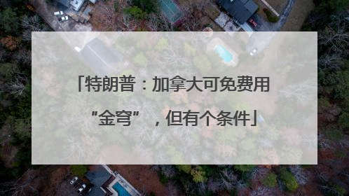 特朗普：加拿大可免费用“金穹”，但有个条件