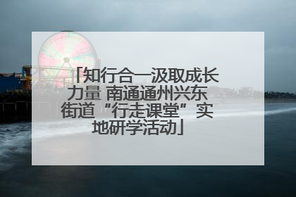 知行合一汲取成长力量 南通通州兴东街道“行走课堂”实地研学活动