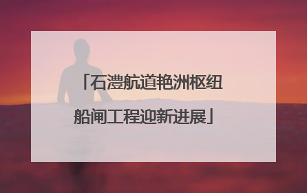 石澧航道艳洲枢纽船闸工程迎新进展