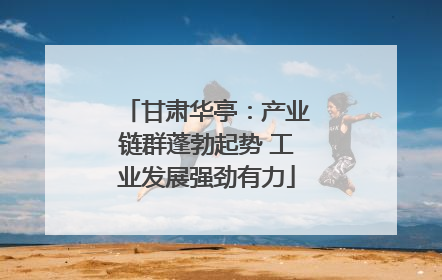 甘肃华亭：产业链群蓬勃起势 工业发展强劲有力