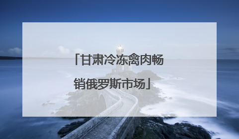 甘肃冷冻禽肉畅销俄罗斯市场