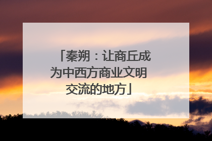 秦朔：让商丘成为中西方商业文明交流的地方