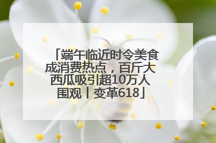 端午临近时令美食成消费热点，百斤大西瓜吸引超10万人围观丨变革618