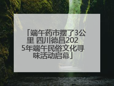 端午药市摆了3公里 四川德昌2025年端午民俗文化寻味活动启幕