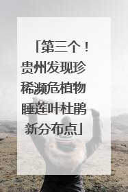 第三个！贵州发现珍稀濒危植物睡莲叶杜鹃新分布点