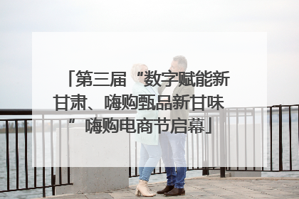 第三届“数字赋能新甘肃、嗨购甄品新甘味”嗨购电商节启幕