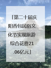 第二十届庆阳香包民俗文化节实现旅游综合花费21.06亿元