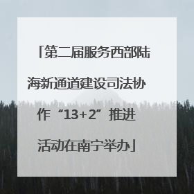第二届服务西部陆海新通道建设司法协作“13+2”推进活动在南宁举办
