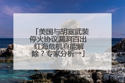 美国与胡塞武装停火协议漏洞百出 红海危机真能解除？专家分析→