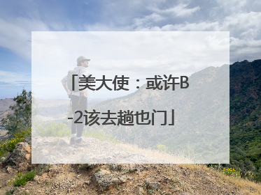 美大使：或许B-2该去趟也门