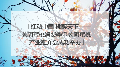 红动中国 桃醉天下——蒙阴蜜桃消费季暨蒙阴蜜桃产业推介会成功举办