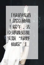 绿荫栈道！清凉秘境！端午，去京郊遇见现实版“绿野仙踪”
