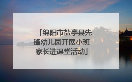 绵阳市盐亭县先锋幼儿园开展小班家长进课堂活动