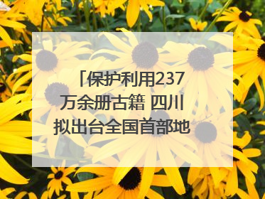 保护利用237万余册古籍 四川拟出台全国首部地方性法规