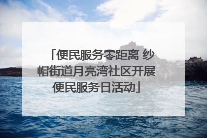 便民服务零距离 纱帽街道月亮湾社区开展便民服务日活动