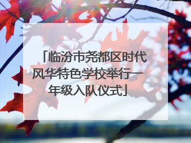 临汾市尧都区时代风华特色学校举行一年级入队仪式