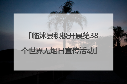 临沭县积极开展第38个世界无烟日宣传活动