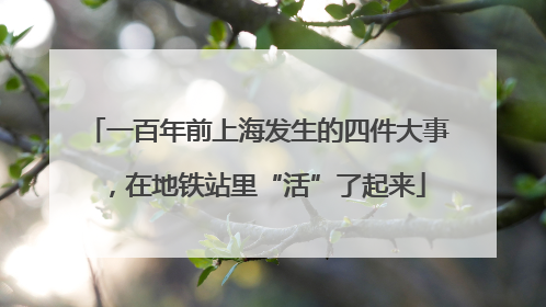 一百年前上海发生的四件大事，在地铁站里“活”了起来