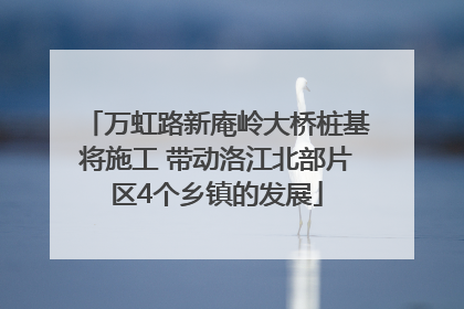 万虹路新庵岭大桥桩基将施工 带动洛江北部片区4个乡镇的发展