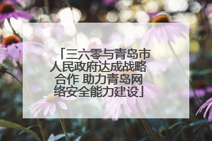三六零与青岛市人民政府达成战略合作 助力青岛网络安全能力建设