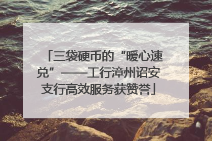 三袋硬币的“暖心速兑”——工行漳州诏安支行高效服务获赞誉