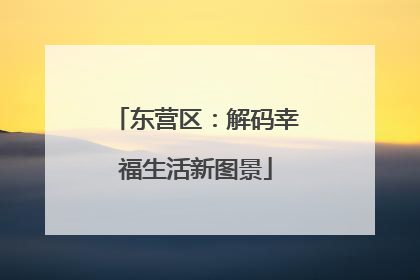 东营区：解码幸福生活新图景