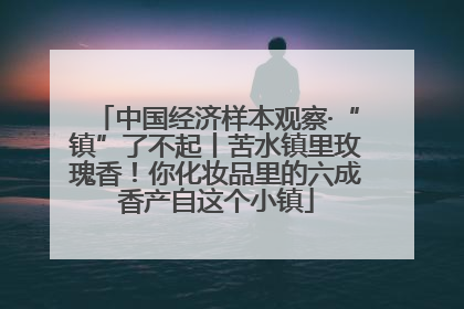中国经济样本观察·“镇”了不起丨苦水镇里玫瑰香！你化妆品里的六成香产自这个小镇