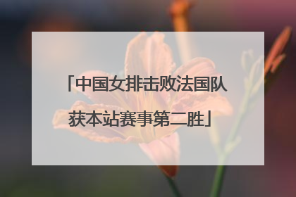 中国女排击败法国队 获本站赛事第二胜