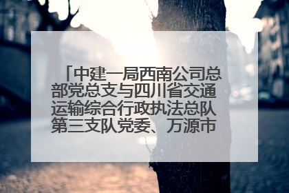 中建一局西南公司总部党总支与四川省交通运输综合行政执法总队第三支队党委、万源市草坝镇莲花院村党支部开展党建联建