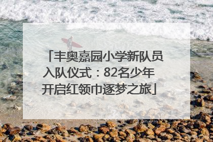 丰奥嘉园小学新队员入队仪式：82名少年开启红领巾逐梦之旅