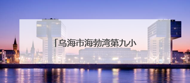 乌海市海勃湾第九小学创新模式有特色