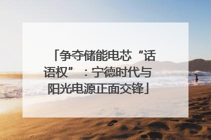 争夺储能电芯“话语权”：宁德时代与阳光电源正面交锋