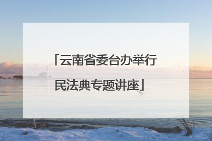 云南省委台办举行民法典专题讲座