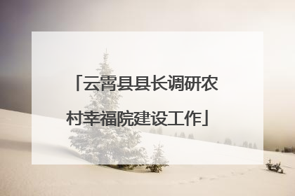 云霄县县长调研农村幸福院建设工作