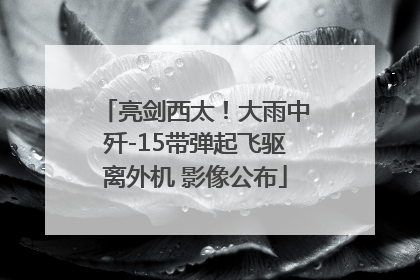 亮剑西太！大雨中歼-15带弹起飞驱离外机 影像公布