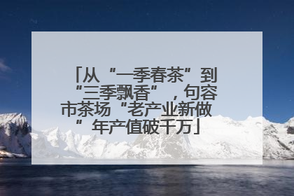 从“一季春茶”到“三季飘香”，句容市茶场“老产业新做”年产值破千万